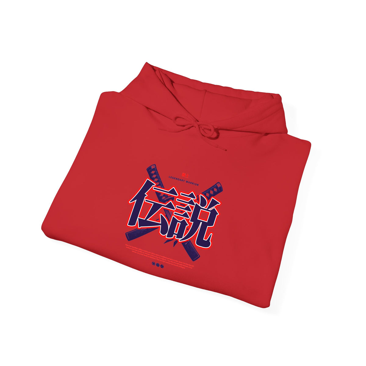 Legend Kanji Hoodie — Retro Samurai Sword Graphic Pullover