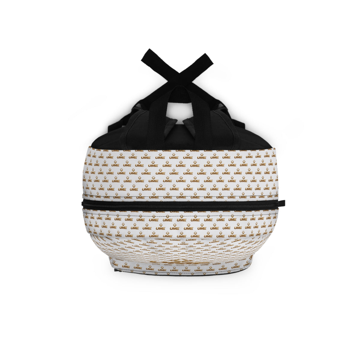 UME Monogram Backpack — White & Gold Luxe Patterned Daypack