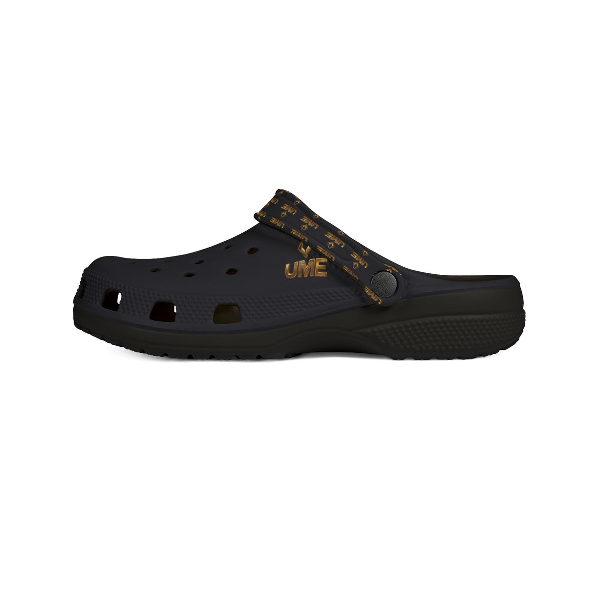 Black All-Over Print EVA Foam Clogs — Slip-On Shoes