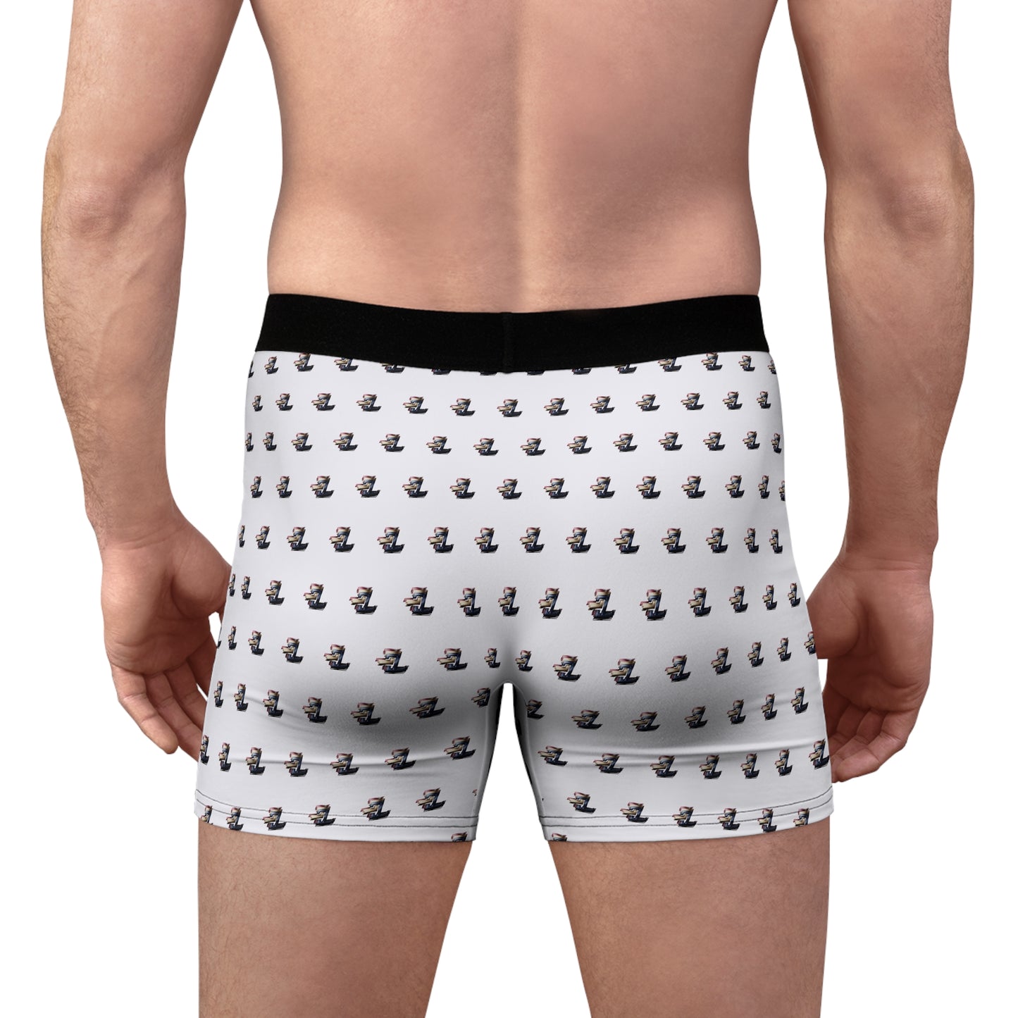 Men's Boxer Briefs — Vintage Top Hat Pattern All-Over Print
