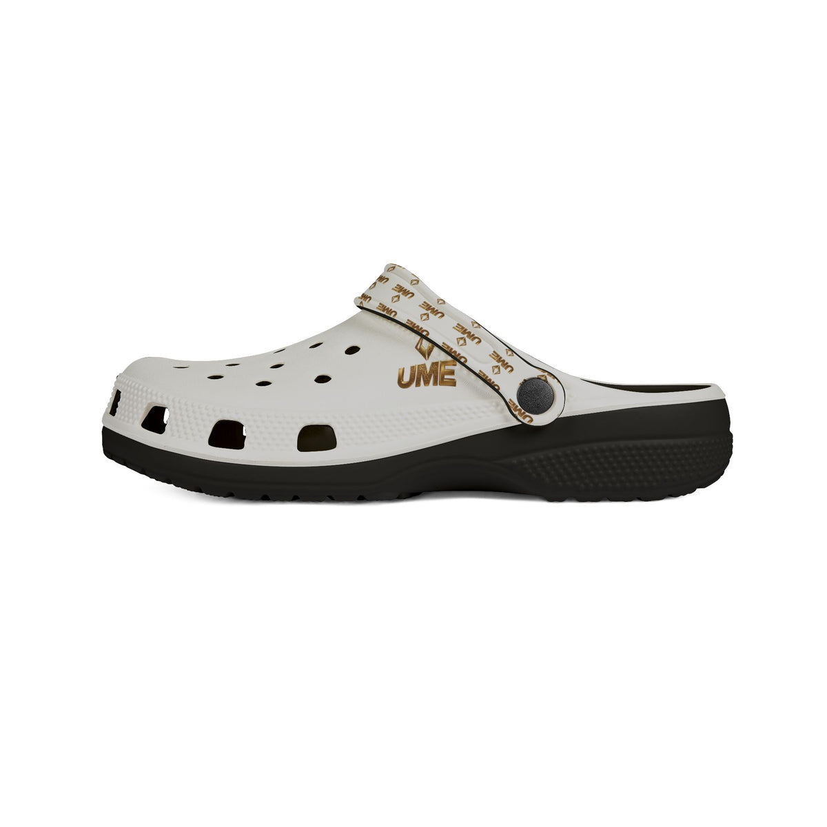 White All-Over Print EVA Foam Clogs — Slip-On Shoes