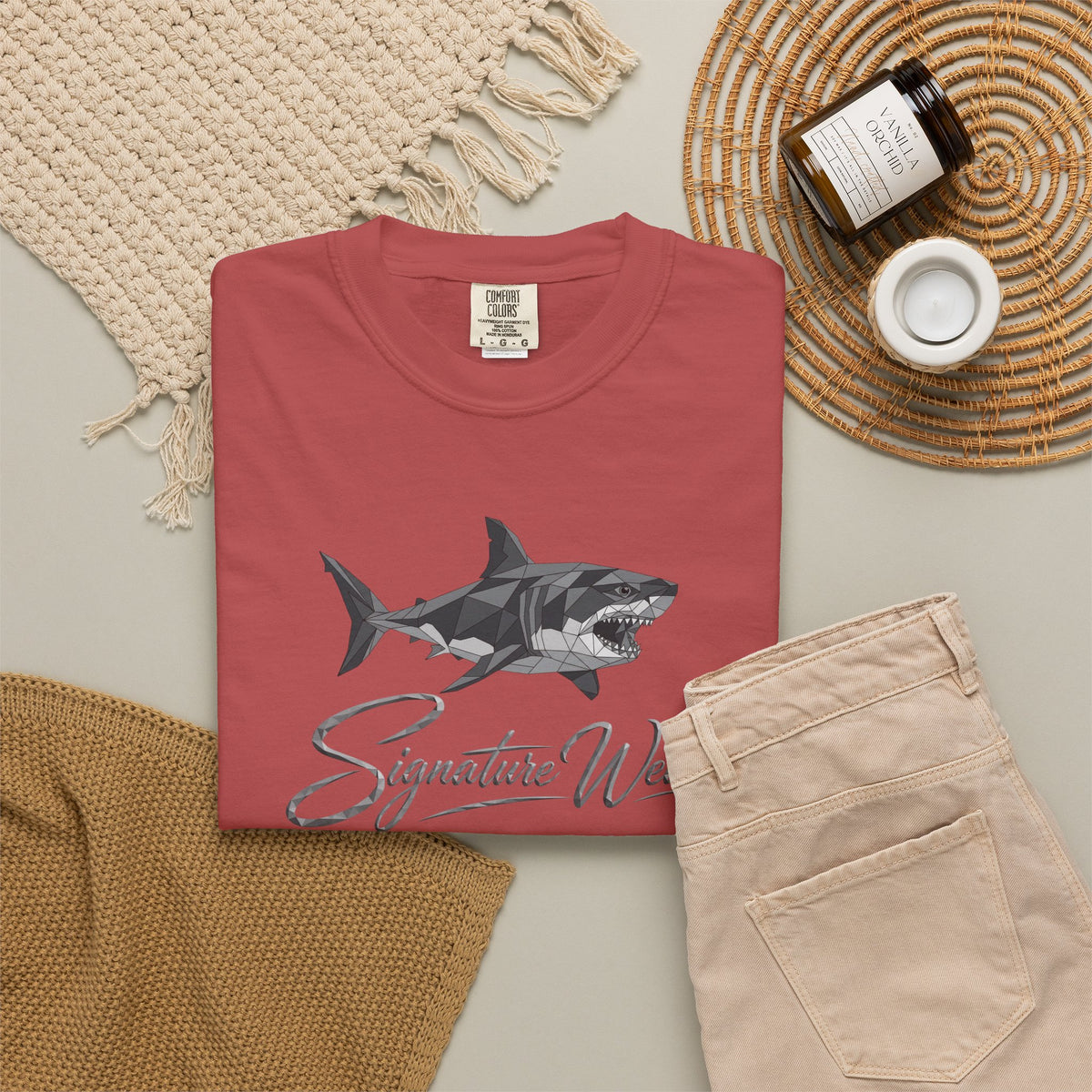 Signature Wear Shark Graphic T-Shirt — White, Black & More Colors