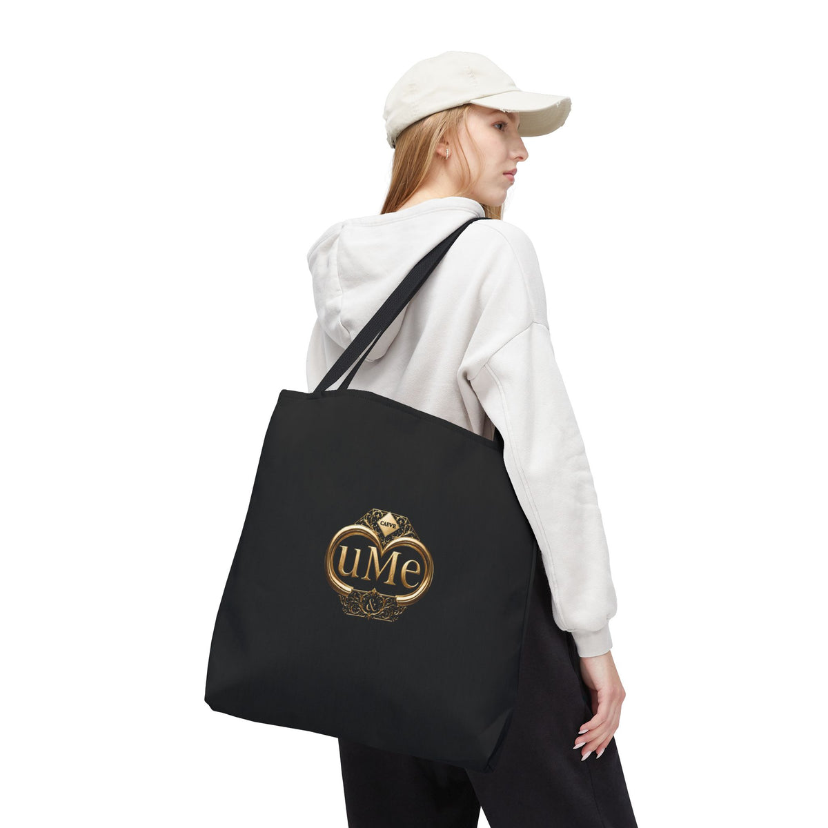 Gold Emblem Tote Bag — Black UME Crest Print