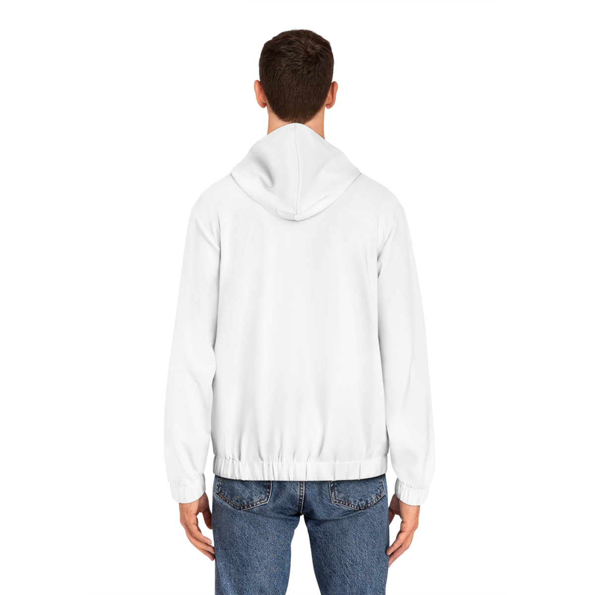 Men’s FFiGG Full-Zip Hoodie — White Racing Stripe All-Over Print