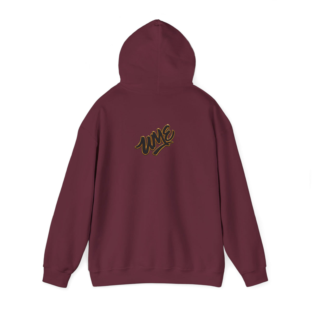 Hoodie — White UME Black Logo All-Over Print