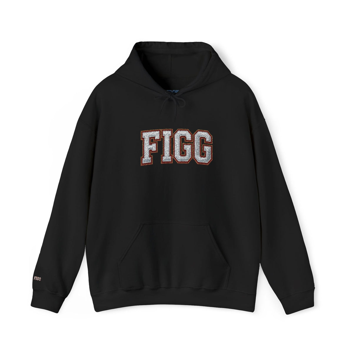 FFiGG Embroidered Varsity Hoodie — White, Black, Grey & More Colors