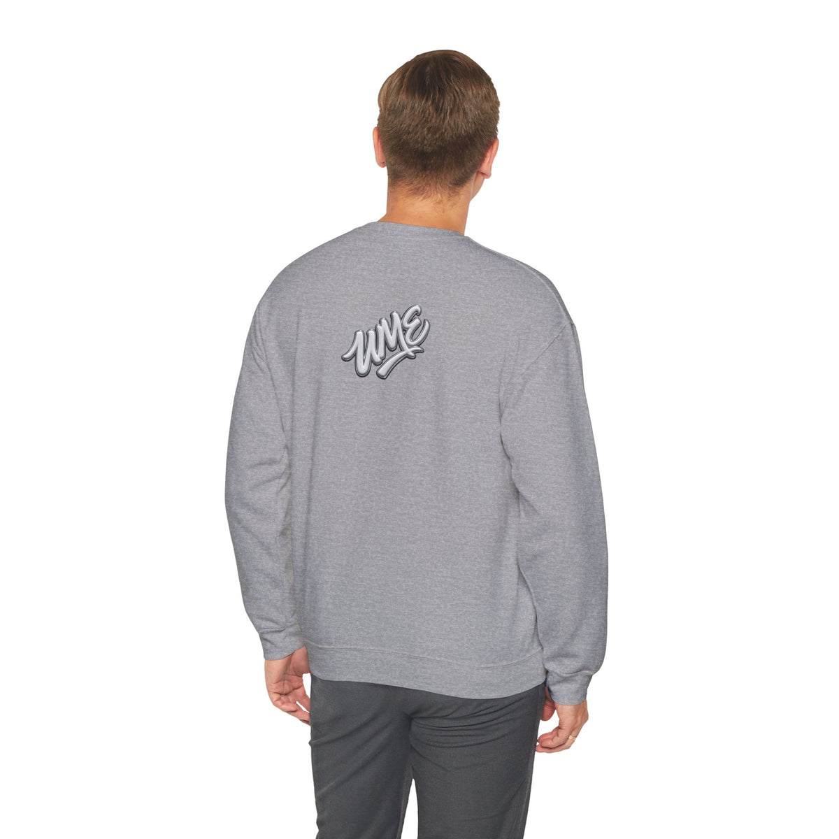 Crewneck Sweatshirt — UME White Logo All-Over Print