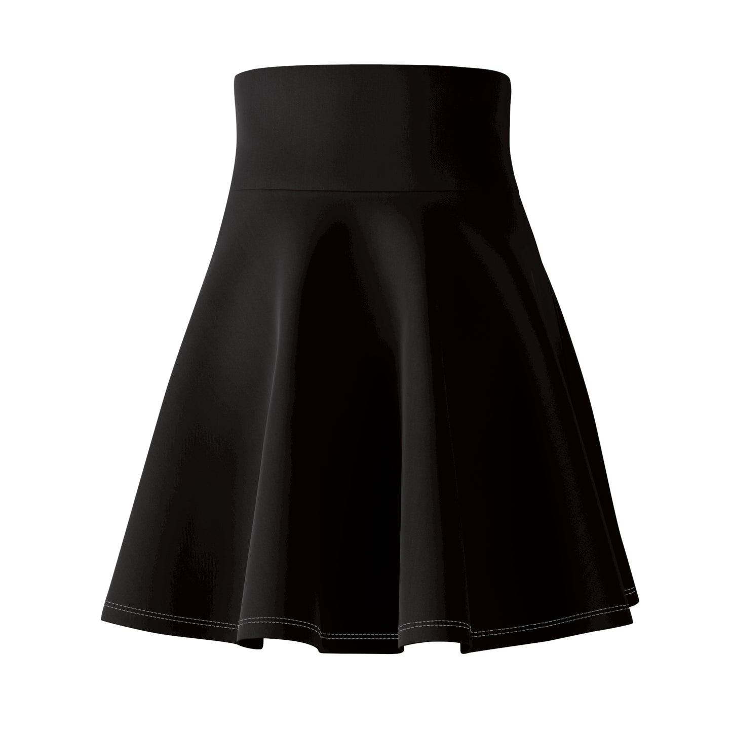 Black High-Waist Skater Skirt — Flared A-Line Women's Mini for Casual & Dressy Looks