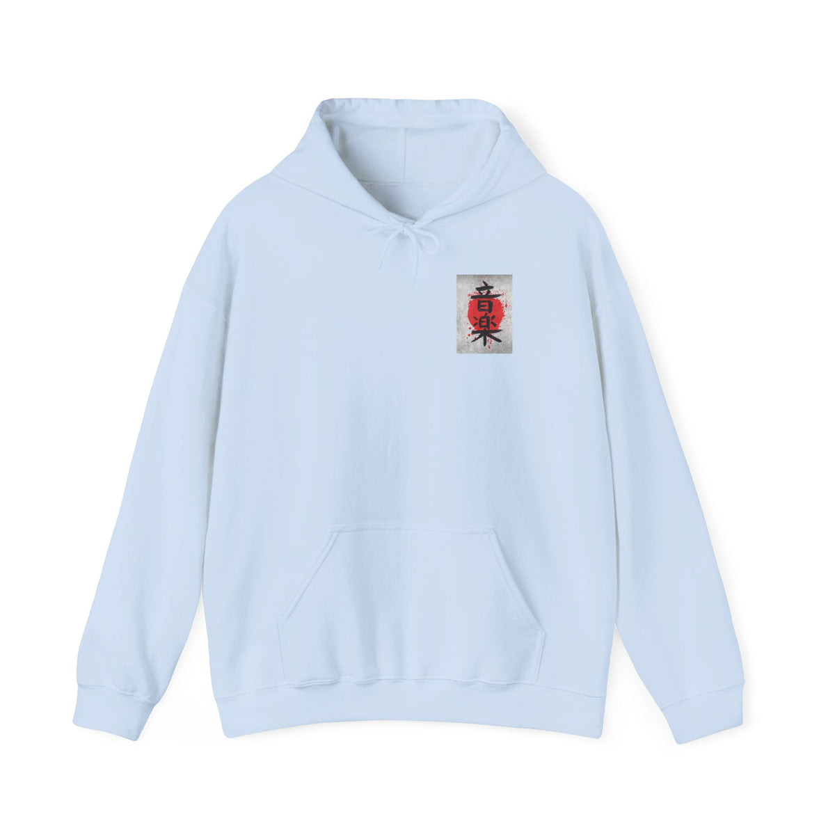 Samurai Poppy Hoodie — Japanese Ink Art Hooded Sweatshirt