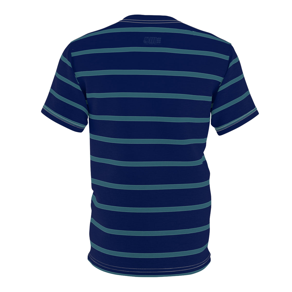 Striped Navy Crew Tee — Classic Blue Horizontal Stripe T-Shirt
