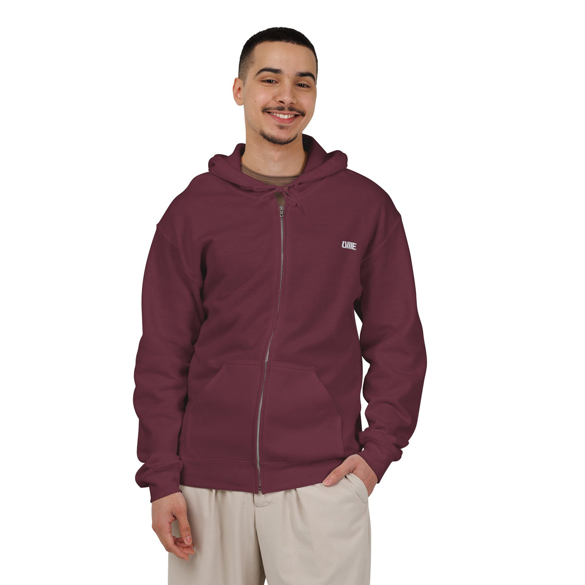 UME Multi-Color Full-Zip Hoodie — Heavy Blend Embroidered Sweatshirt