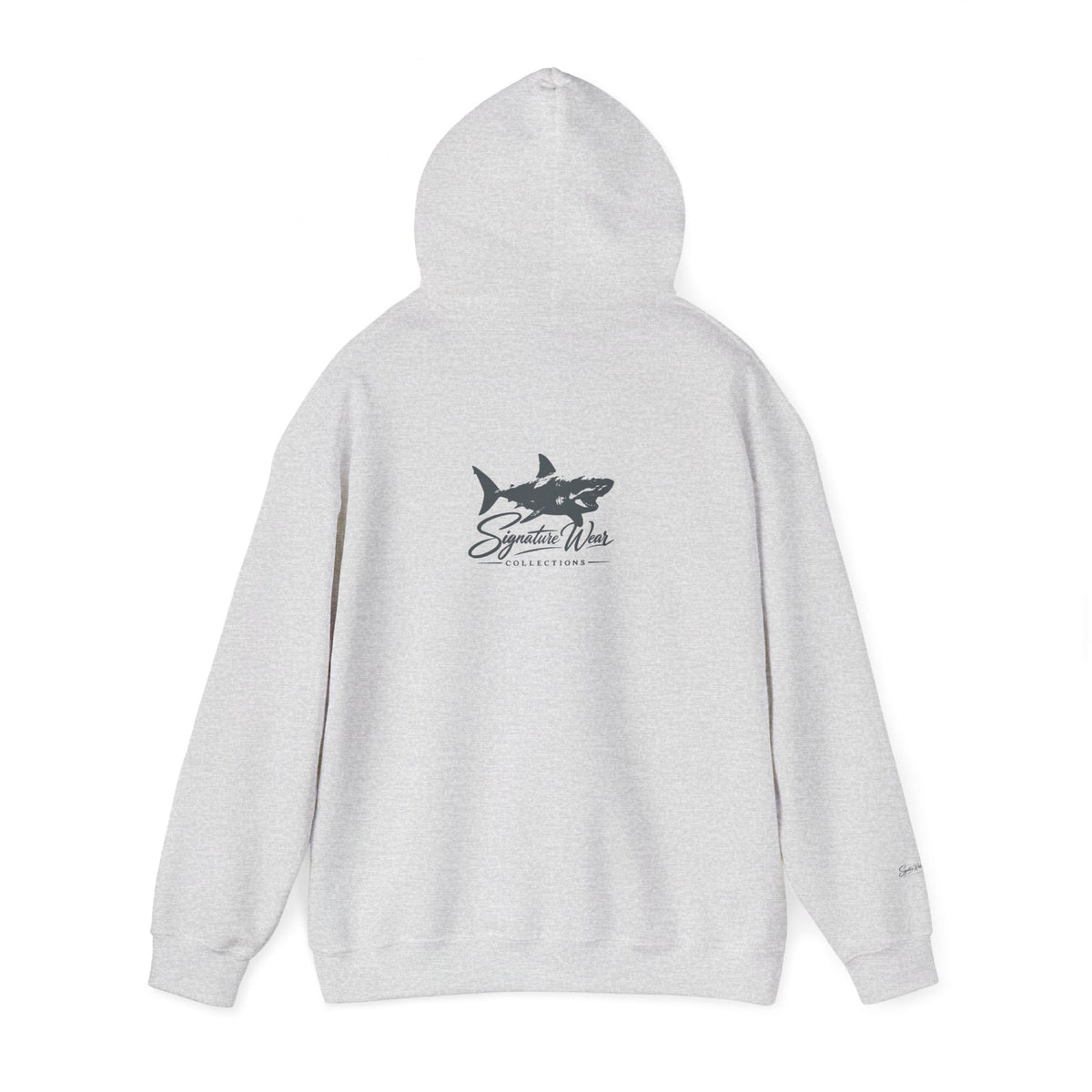 Shark Logo Hoodie — "Signature Wear" Graphic Pullover | White, Black & More