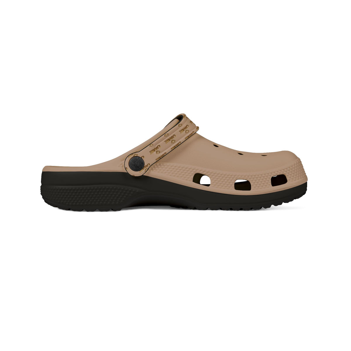 Light Beige EVA Foam Clogs — UME Logo Strap Slip-Ons