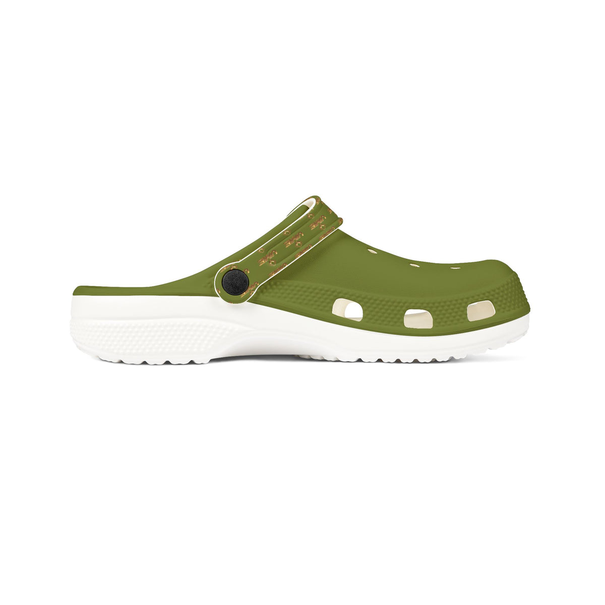 Olive All-Over Print EVA Foam Clogs — Slip-On Shoes