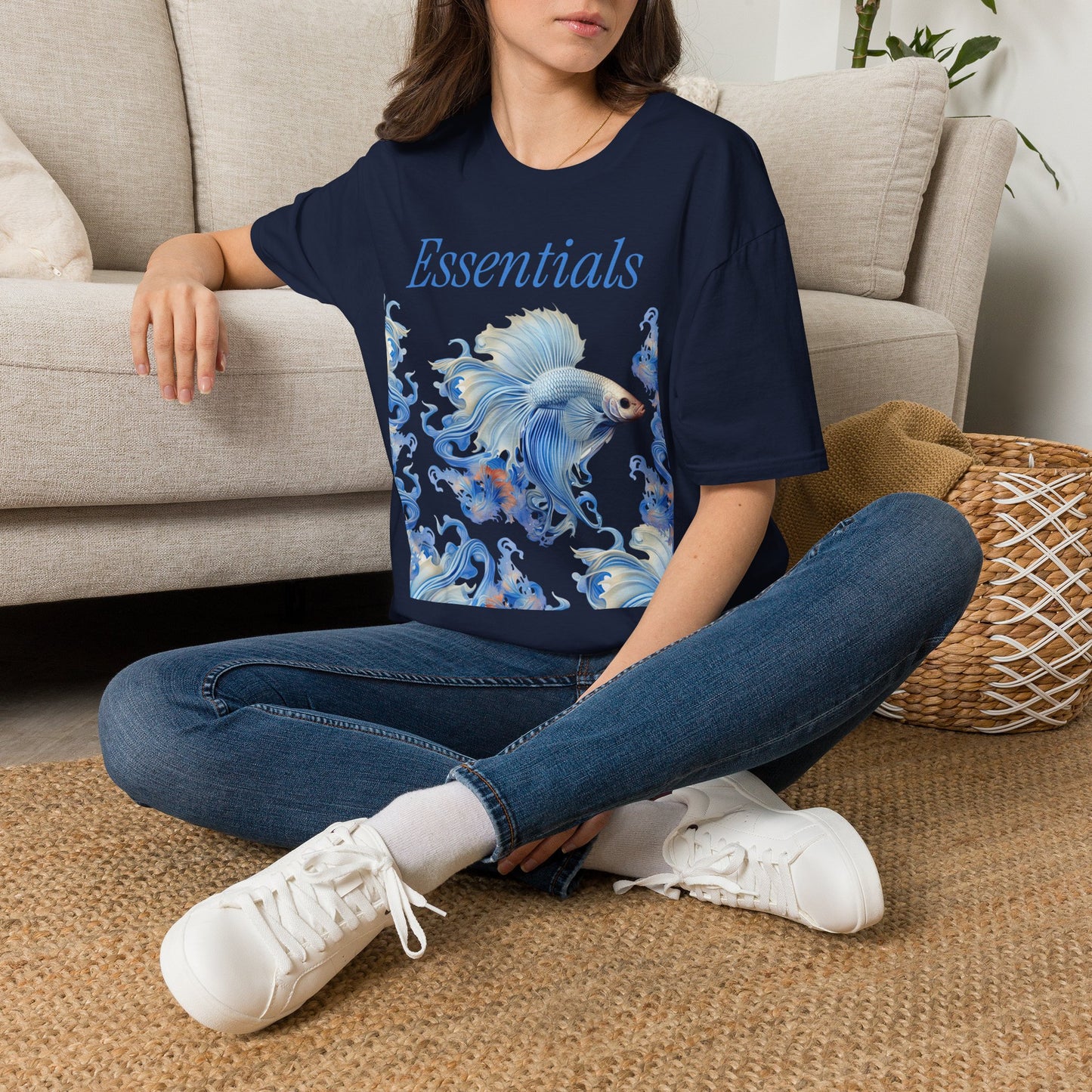 Essentials Betta Fish Graphic Tee — Softstyle Unisex T-Shirt