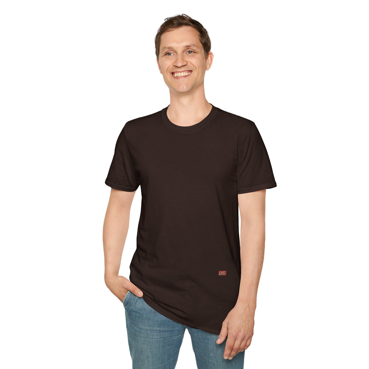 Minimalist Tiny Logo T-Shirt — Navy, White & More Base Colors