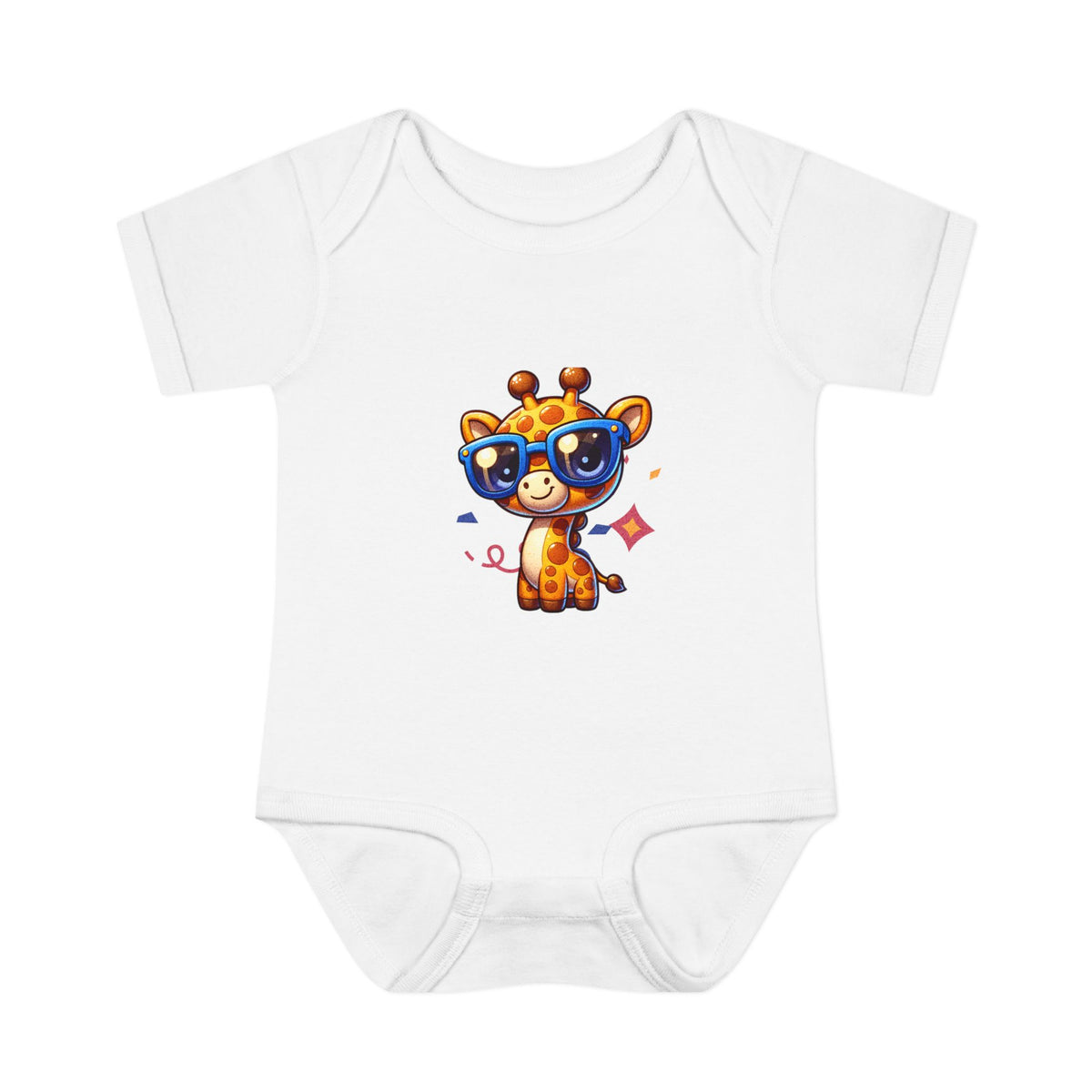 Giraffe Sunglasses Baby Bodysuit — Cute Infant Onesie