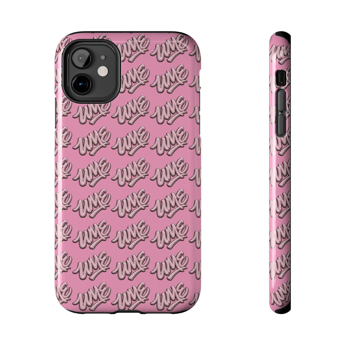 UME Tough Phone Case — Pink Logo Print | iPhone & Samsung