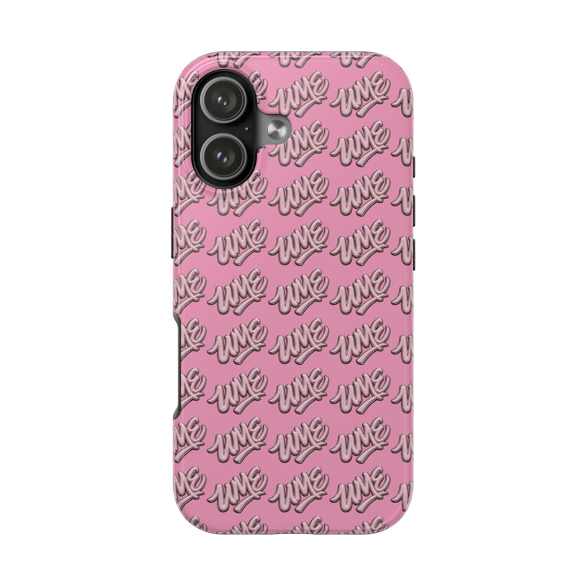 UME Tough Phone Case — Pink Logo Print | iPhone & Samsung