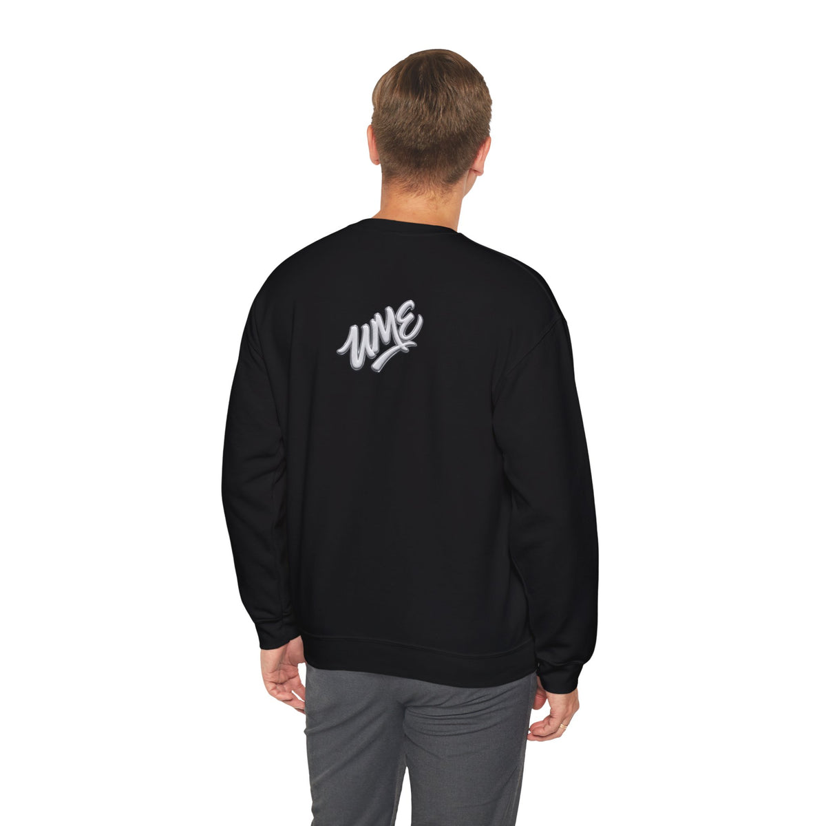 Crewneck Sweatshirt — UME White Logo All-Over Print