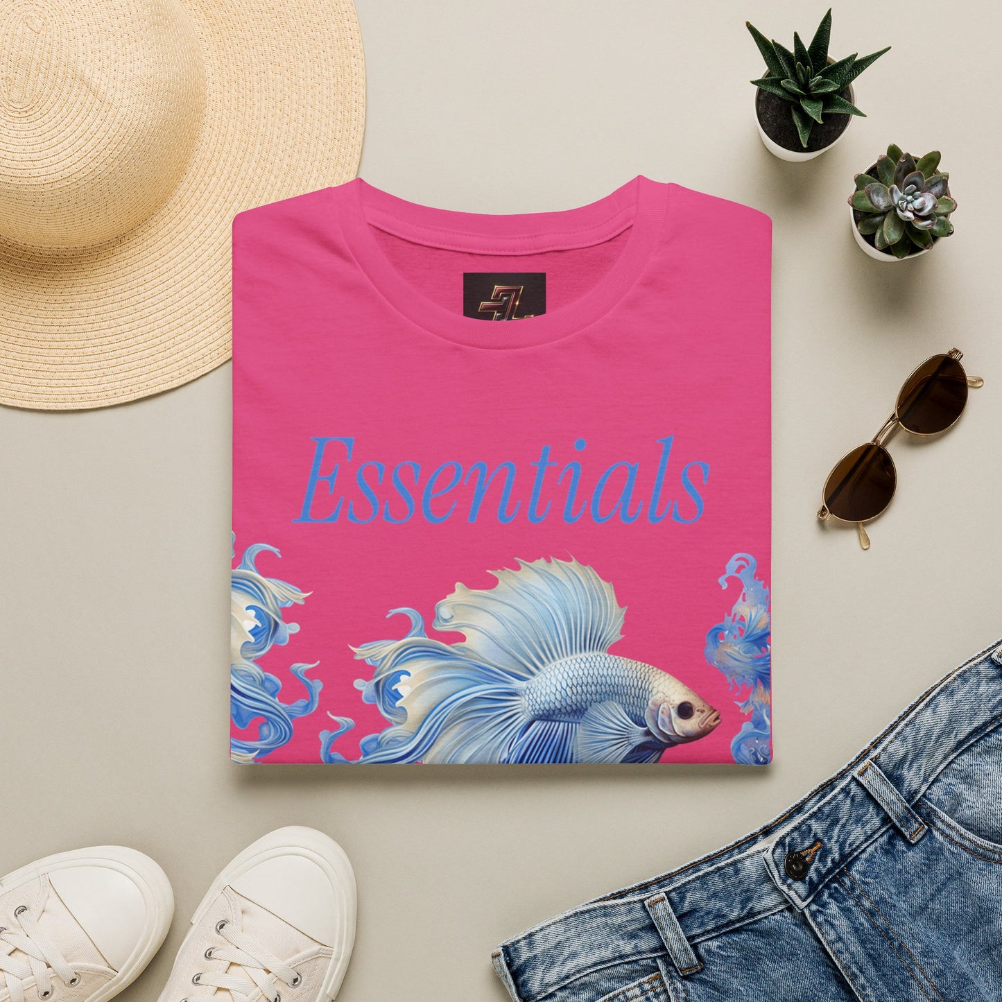 Essentials Betta Fish Graphic Tee — Softstyle Unisex T-Shirt