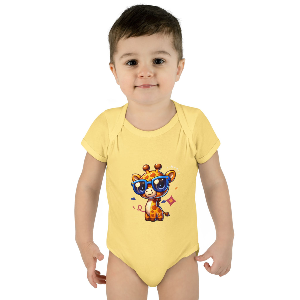 Giraffe Sunglasses Baby Bodysuit — Cute Infant Onesie
