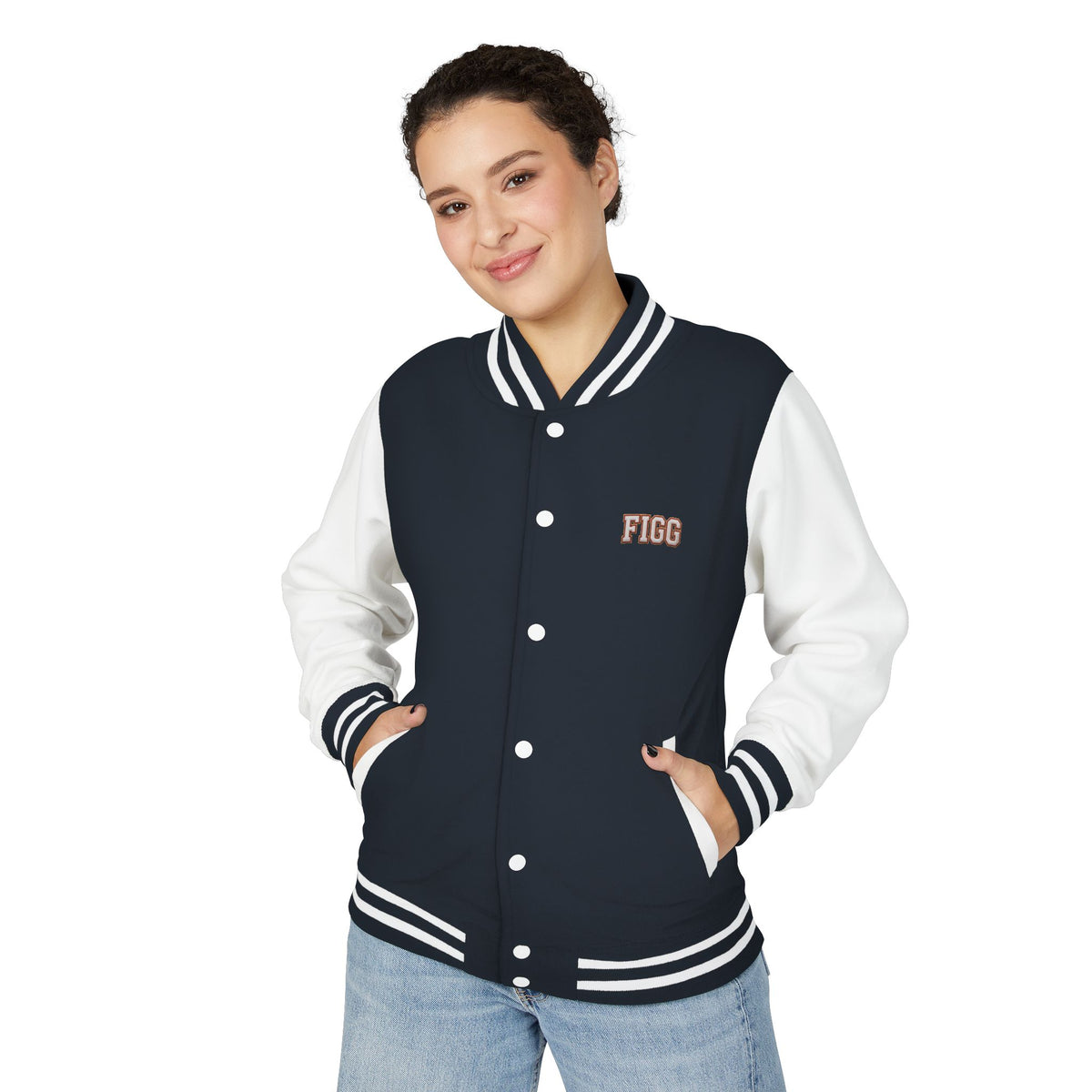 FIGG Letterman Jacket — Burgundy, Black, Navy & Bright Colors