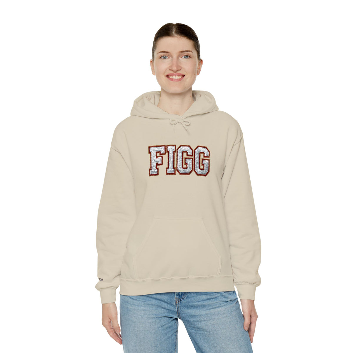 FFiGG Embroidered Varsity Hoodie — White, Black, Grey & More Colors