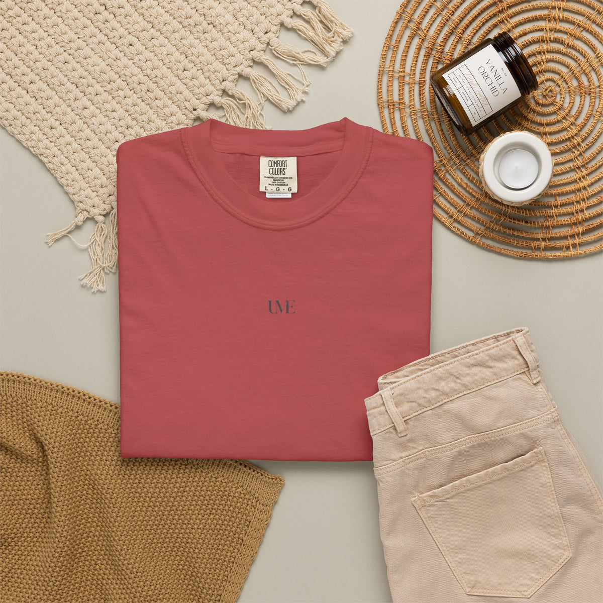 UME Minimalist Garment-Dyed T-Shirt — White, Black & More Colors