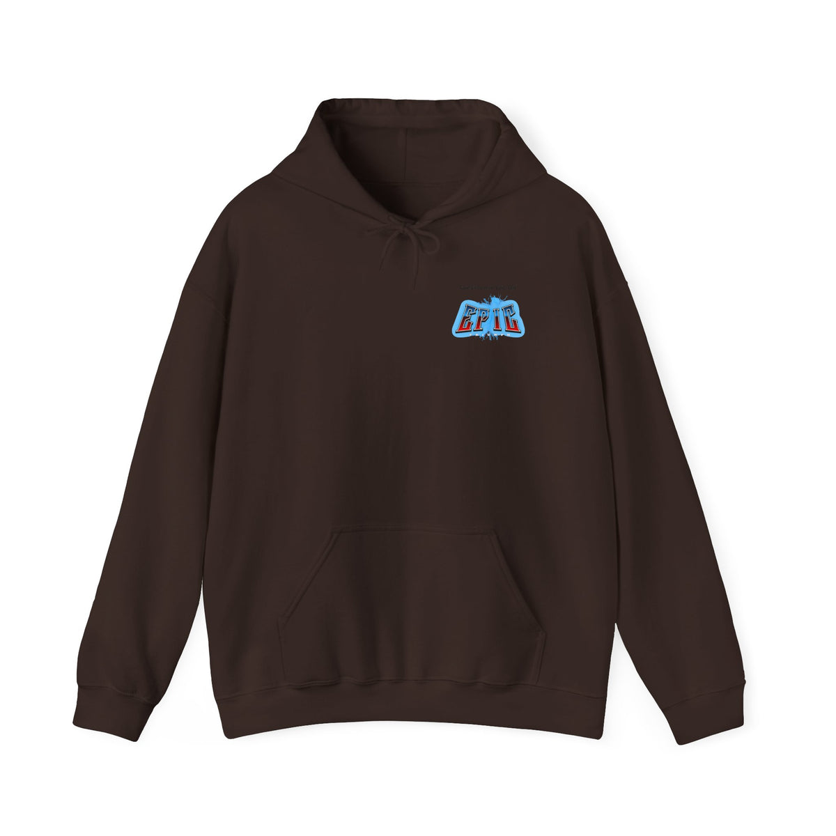 Epic Graphic Hoodie – Retro Blue 'EPIC' Logo Pullover