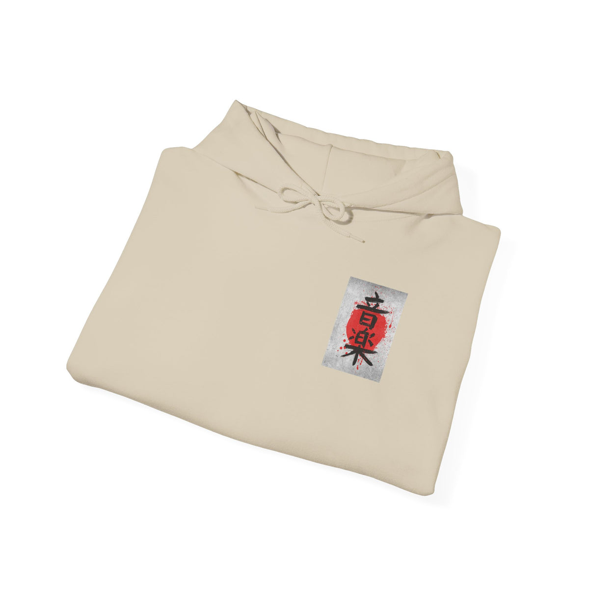 Samurai Poppy Hoodie — Japanese Ink Art Hooded Sweatshirt