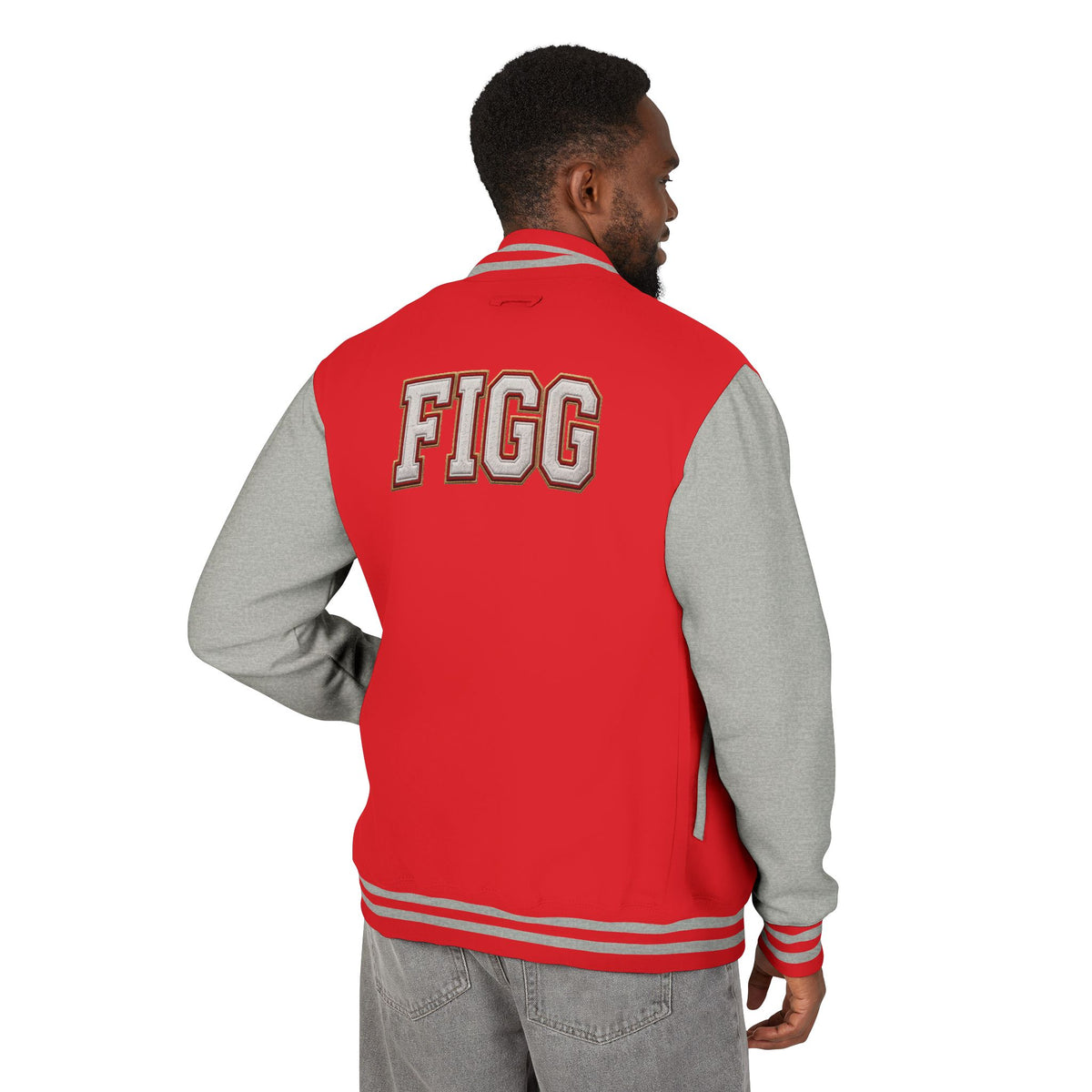 FIGG Letterman Jacket — Burgundy, Black, Navy & Bright Colors