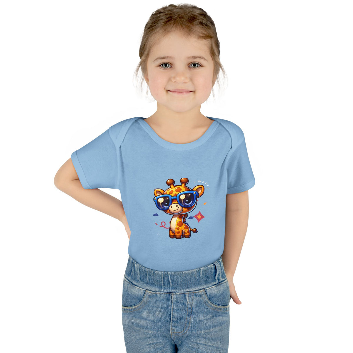 Giraffe Sunglasses Baby Bodysuit — Cute Infant Onesie