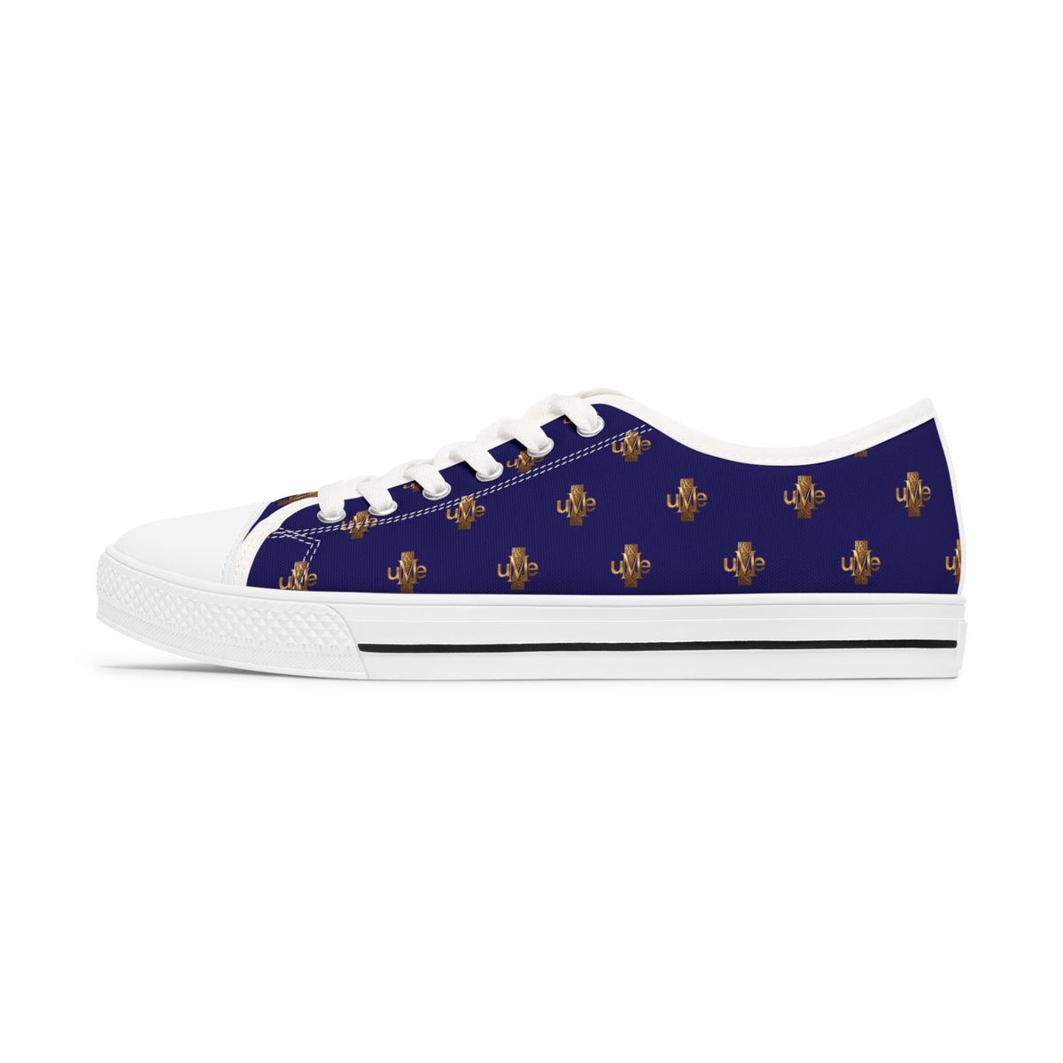 Women’s Low-Top Sneakers — Midnight Navy All-Over Print