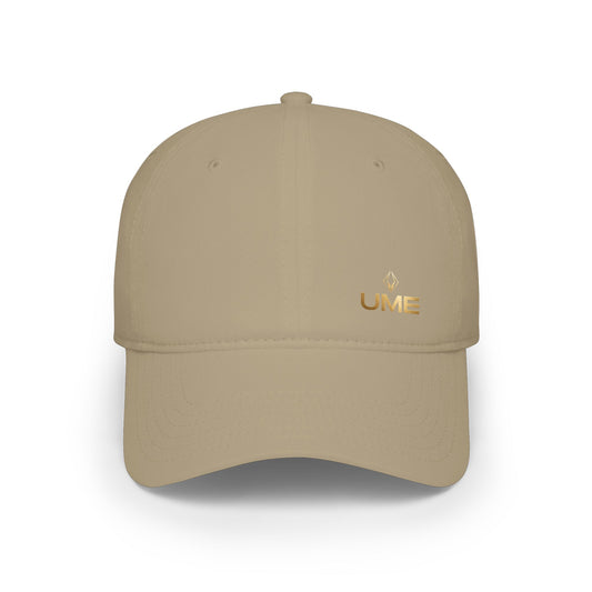 UME Low Profile Baseball Cap – Minimal Logo Red Dad Hat