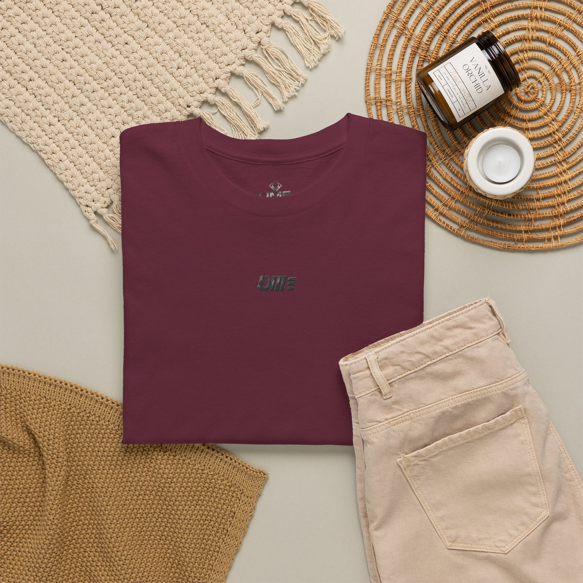 Minimalist Micro Logo Tee - White Cotton Casual Shirt