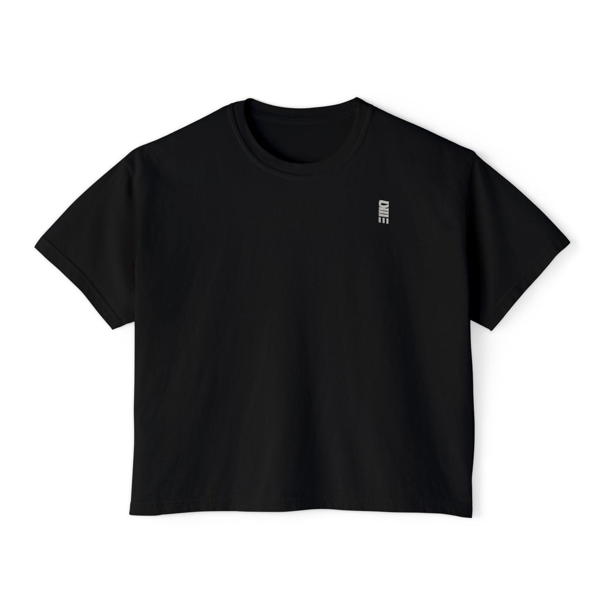 Women’s Cropped Boxy T-Shirt — Multi-Color Minimal Graphic