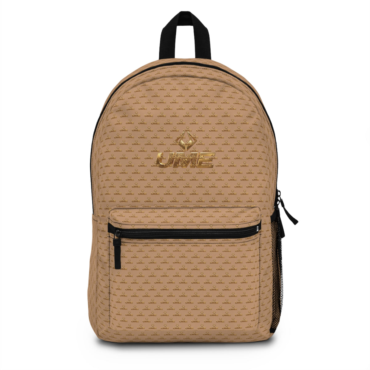 Copy of UME Monogram Backpack — White & Gold Luxe Patterned Daypack