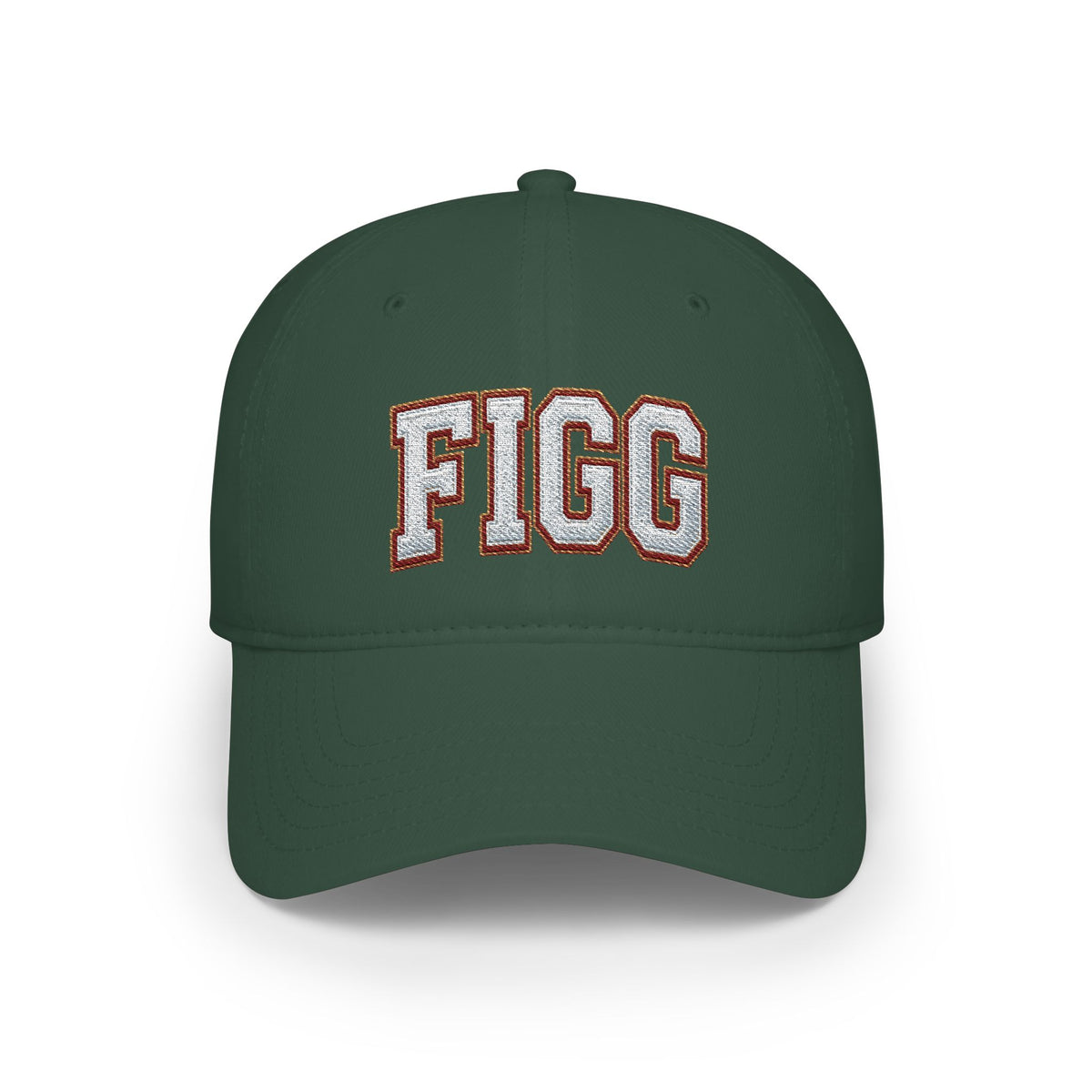 FFiGG Embroidered Low Profile Baseball Cap — Red, Navy, Black & More