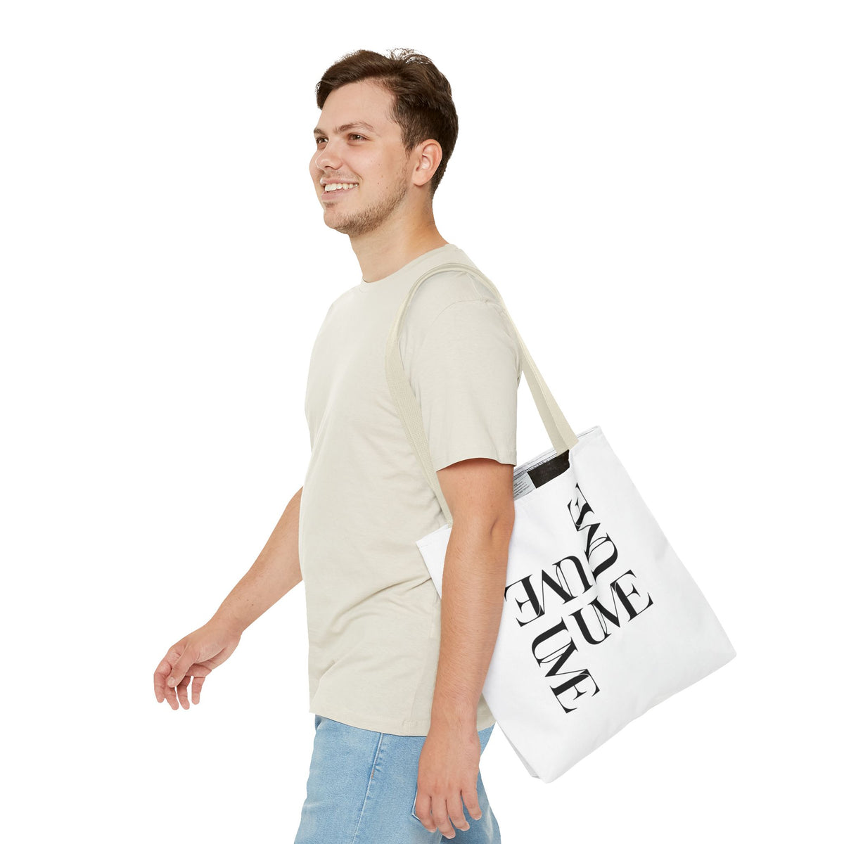 UME Typography Statement Tote Bag — White