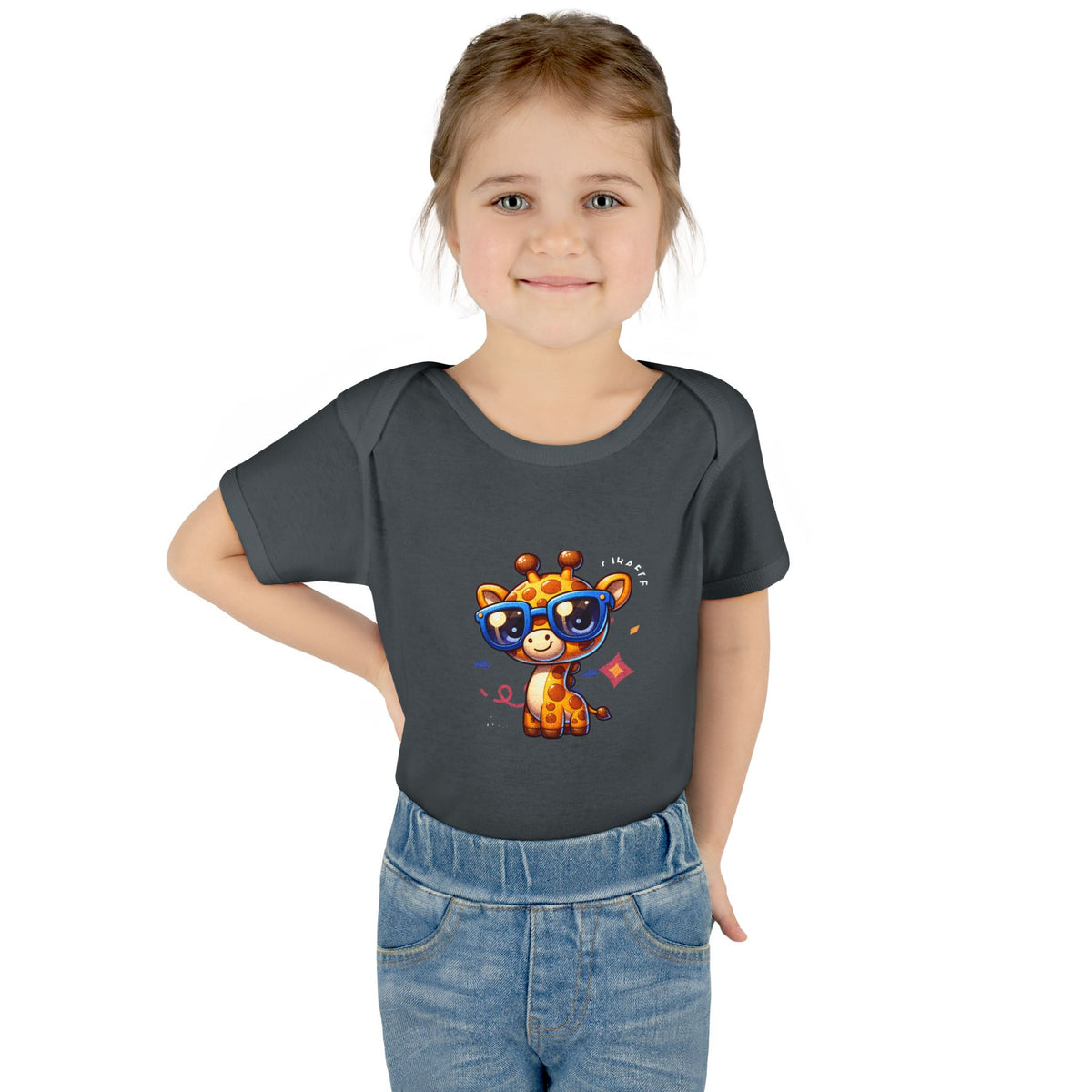 Giraffe Sunglasses Baby Bodysuit — Cute Infant Onesie