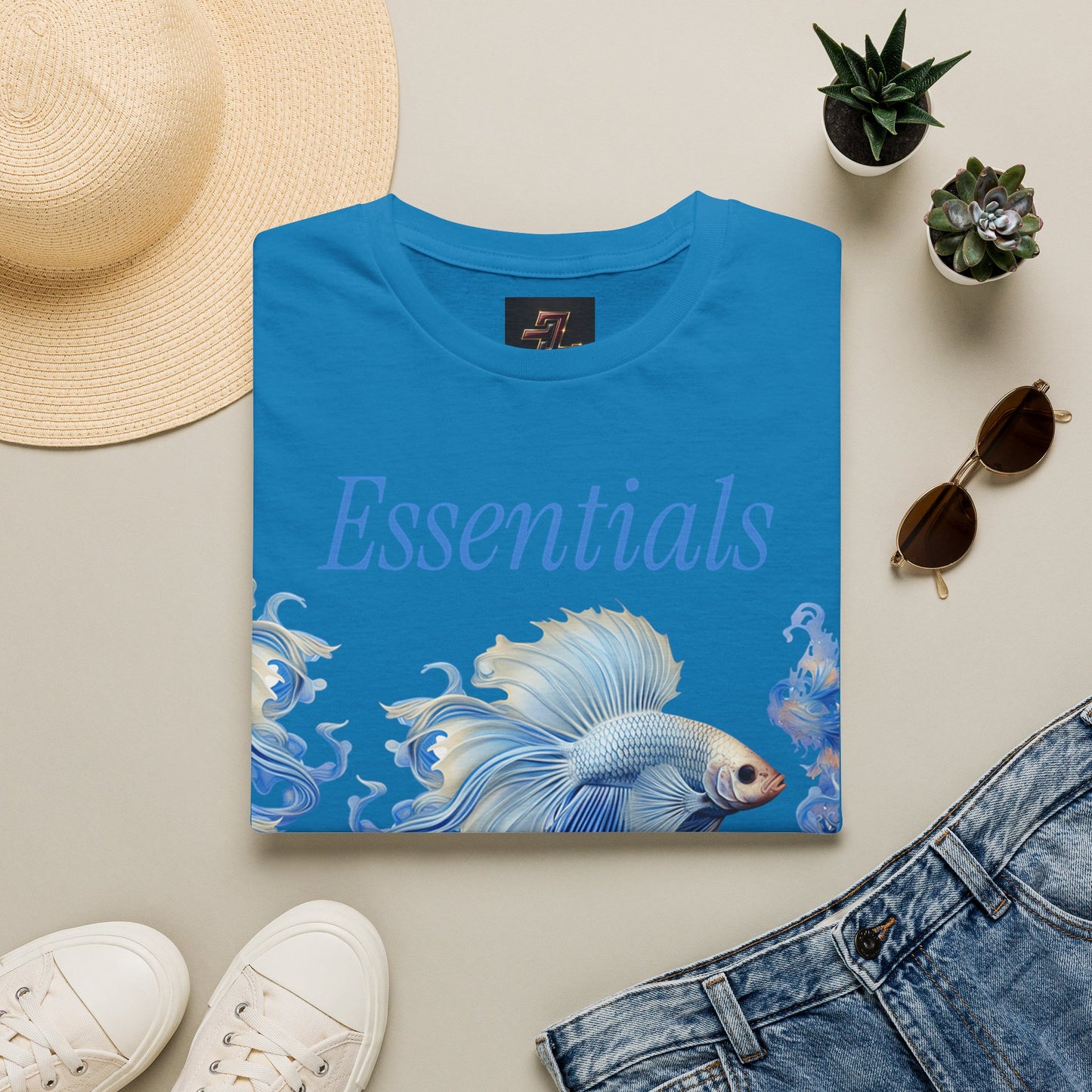 Essentials Betta Fish Graphic Tee — Softstyle Unisex T-Shirt