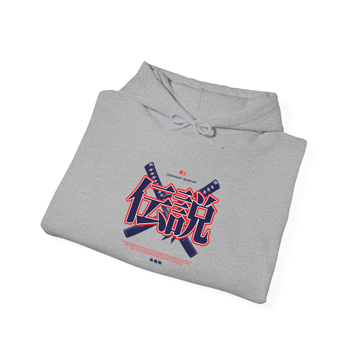 Legend Kanji Hoodie — Retro Samurai Sword Graphic Pullover
