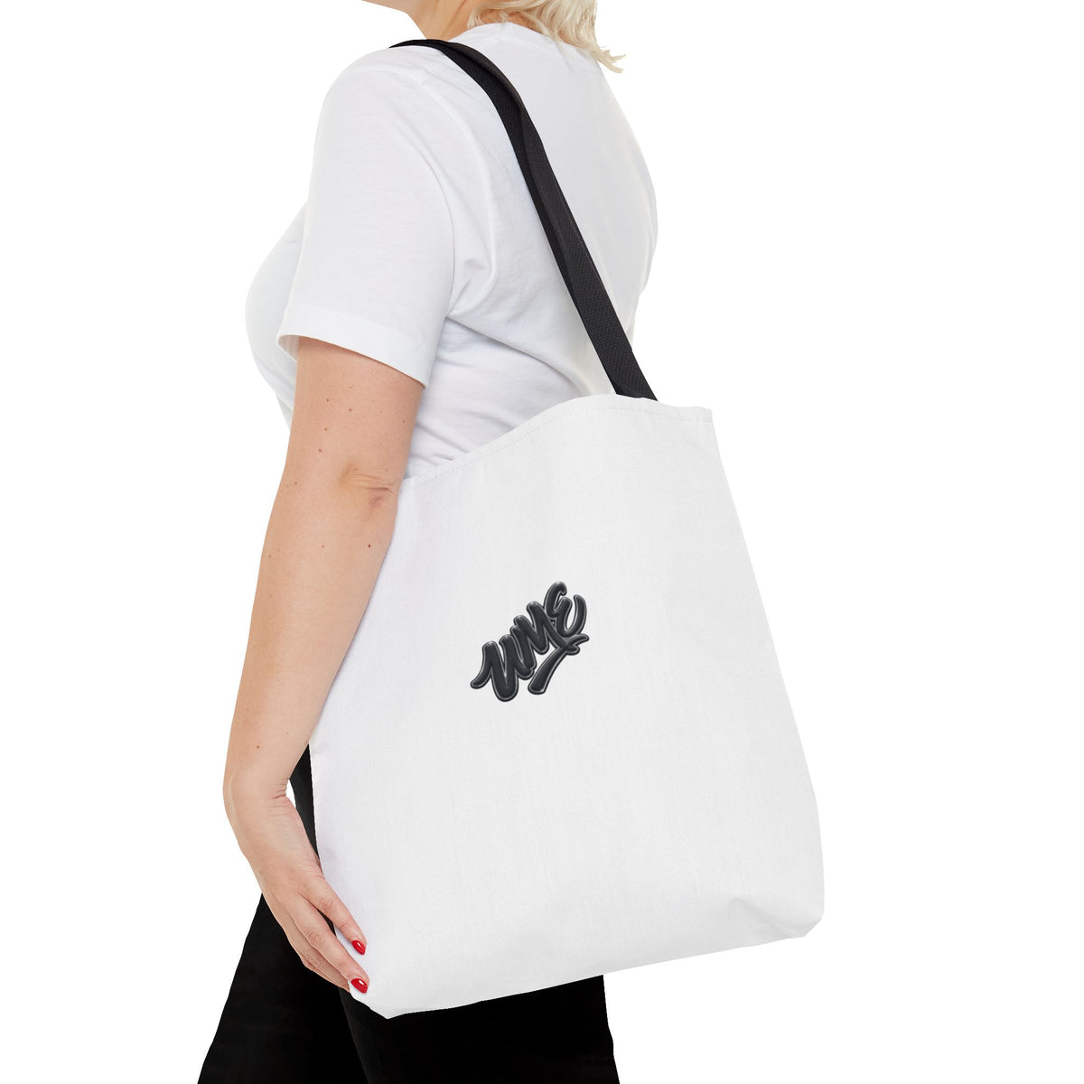 Tote Bag — White UME Black Logo Streetwear Carryall