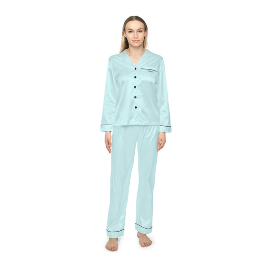Women's Satin Pajama Set — Luxe Mint Sleepwear
