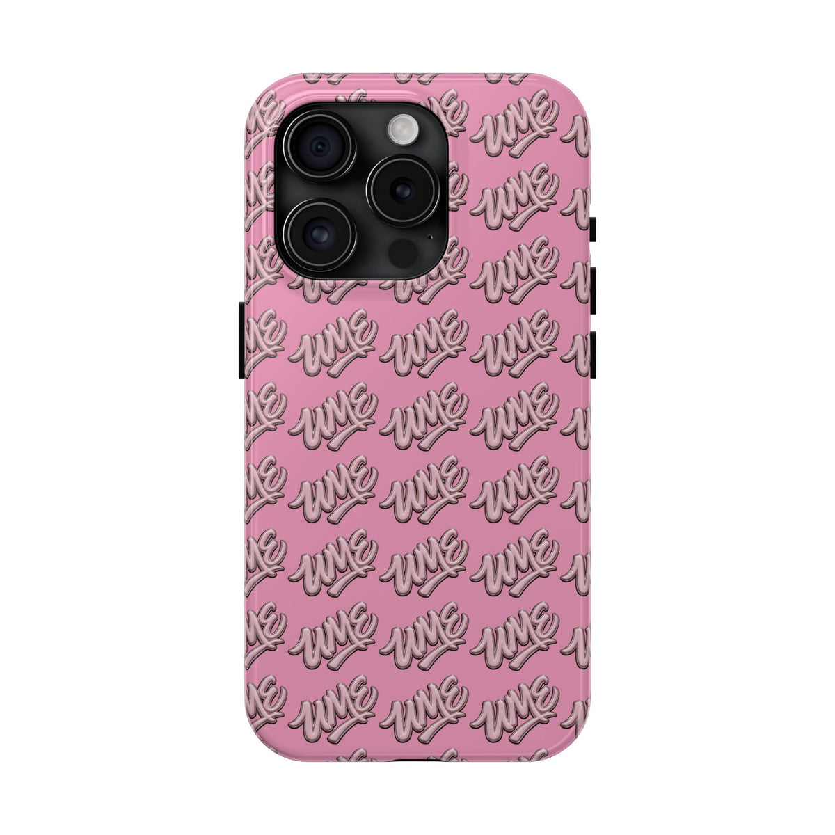 UME Tough Phone Case — Pink Logo Print | iPhone & Samsung