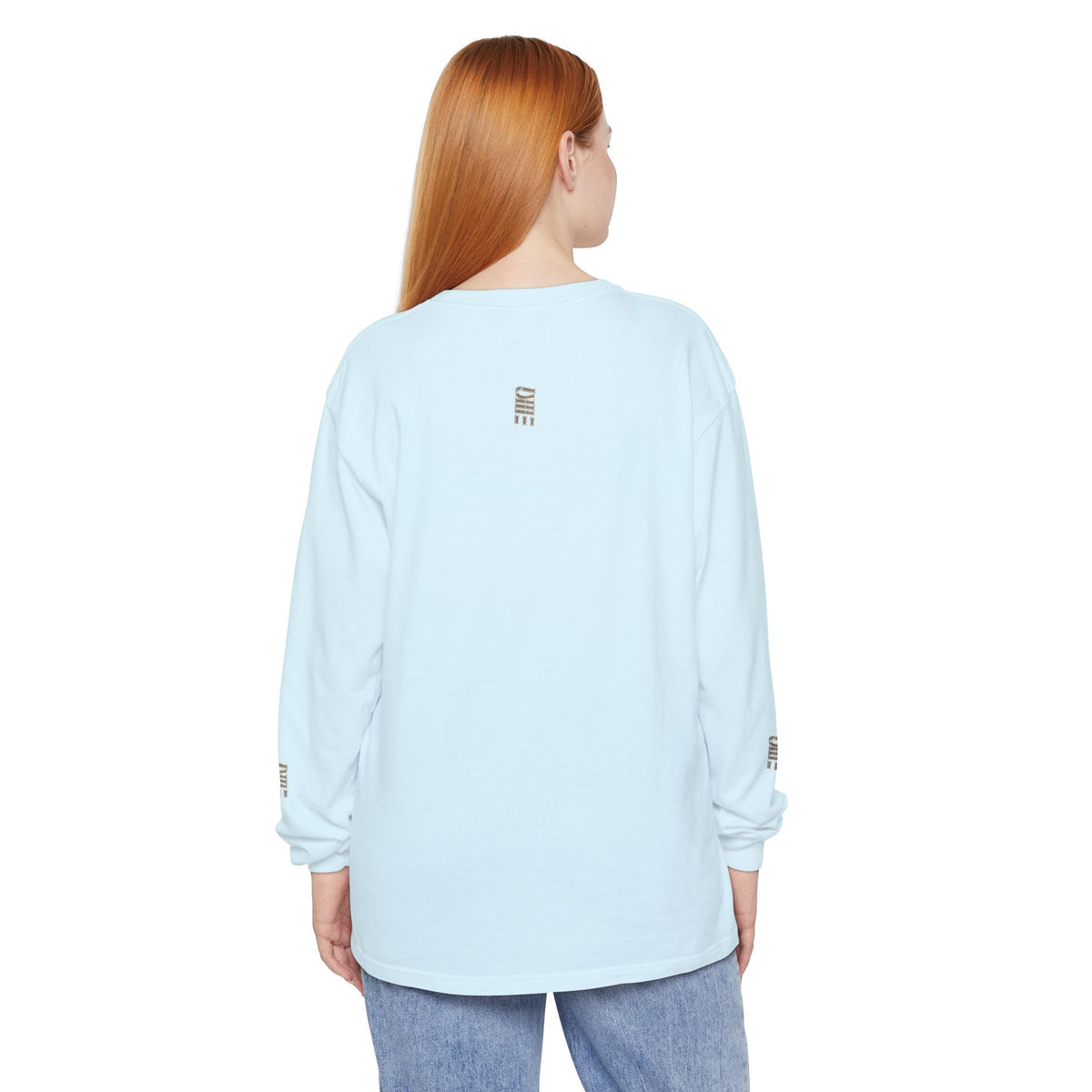 Garment-Dyed Long-Sleeve T-Shirt — Multi-Color Minimal Graphic