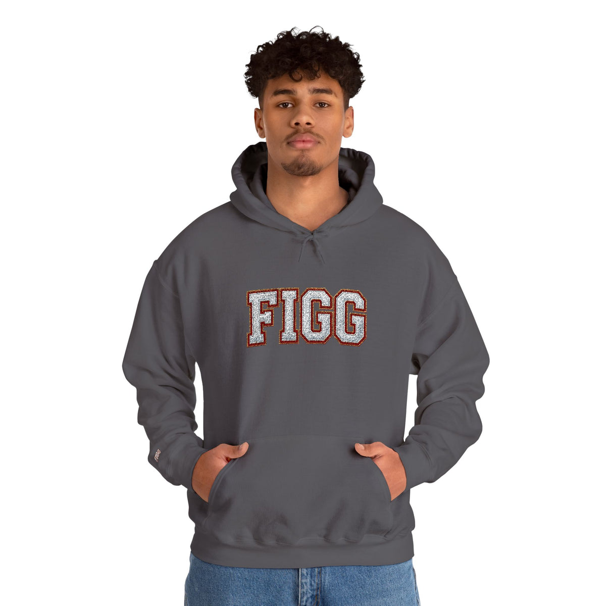 FFiGG Embroidered Varsity Hoodie — White, Black, Grey & More Colors
