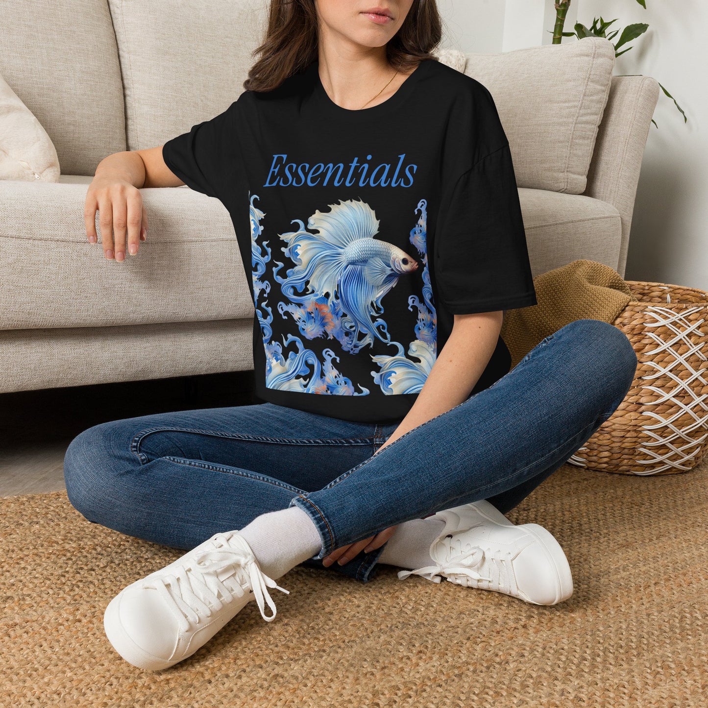 Essentials Betta Fish Graphic Tee — Softstyle Unisex T-Shirt