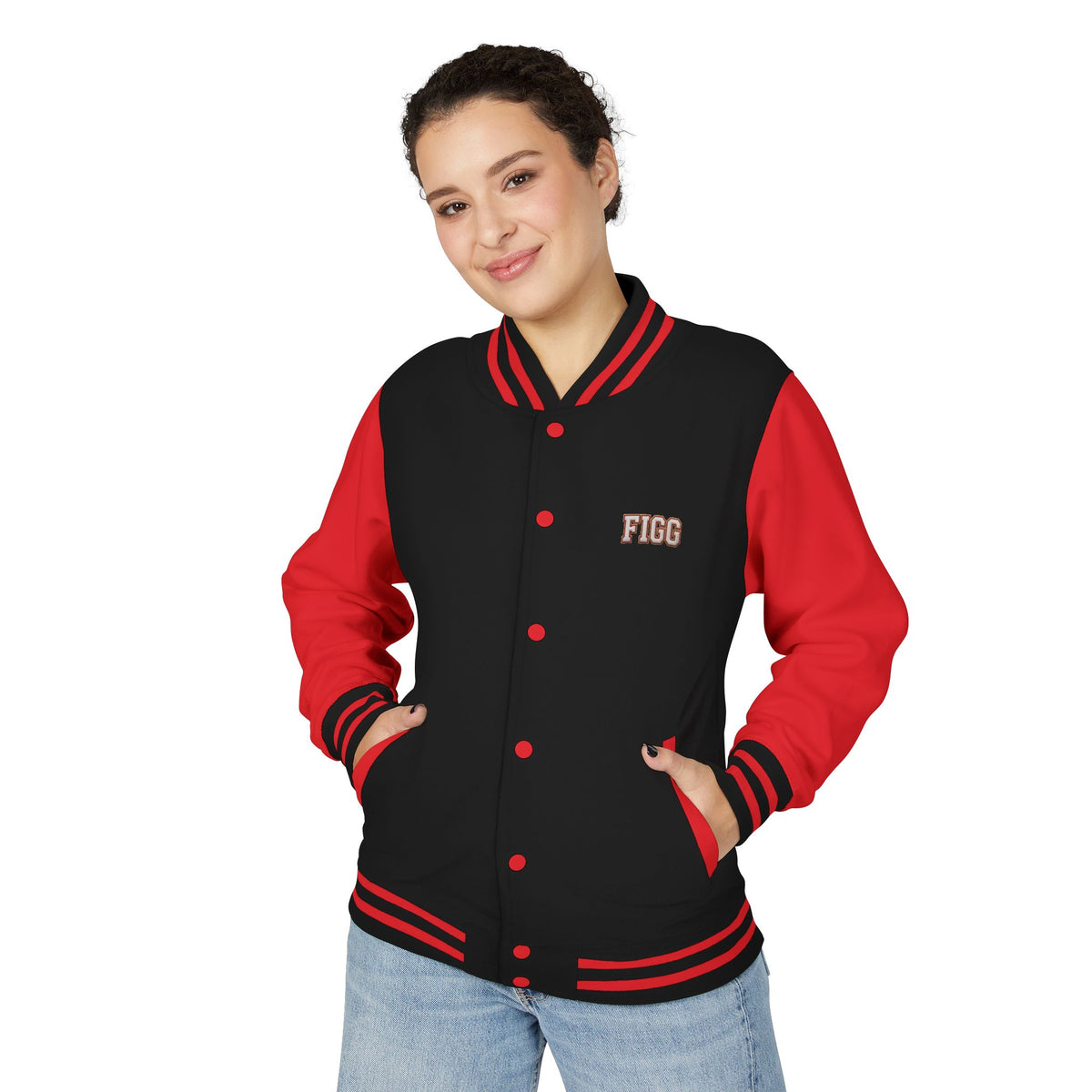 FIGG Letterman Jacket — Burgundy, Black, Navy & Bright Colors